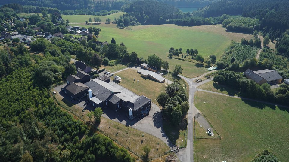 Luftbild des Wasserwerks Erlenhagen / Aggerverband