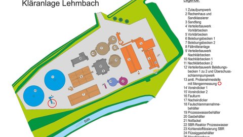 Aggerverband - Übersichtskarte Kläranlage Lehmbach