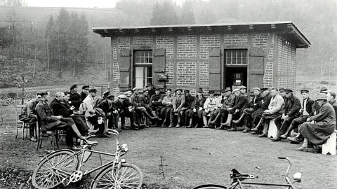 Stauweiher Bieberstein - Betriebsgemeinschaftsversammlung 1936