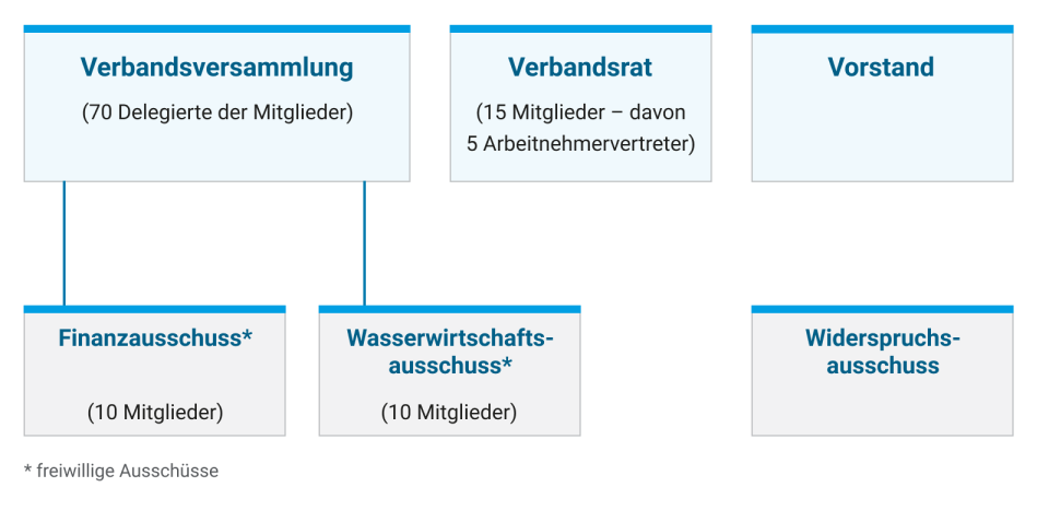 Schematische Darstellung der Organstruktur des Aggerverbands.